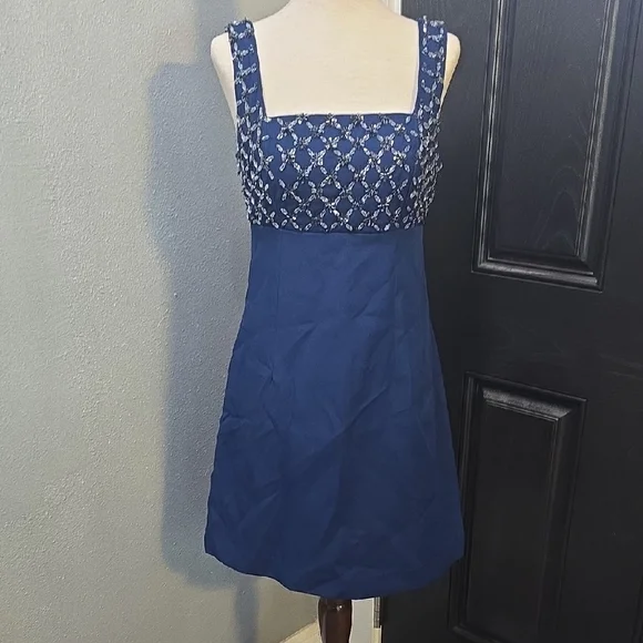 French Connection | Dresses | French Connection Aline Blue Cocktail Mini  Dress | Poshmark